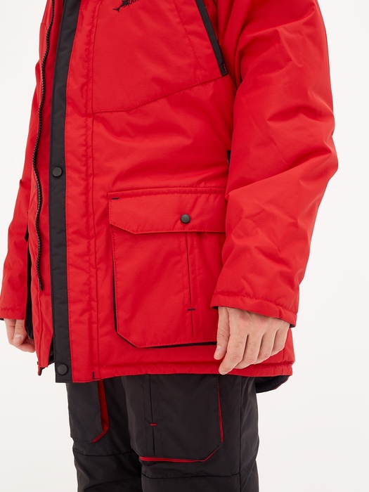 фото Зимний костюм для охоты и рыбалки Берген -40° С (Таслан, Красный) KATRAN полукомбинезон
