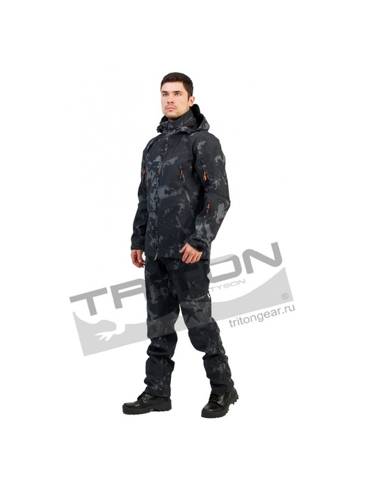 фото Демисезонный костюм для рыбалки и охоты TRITON PRO -5° (софтшелл, серый) на флисе