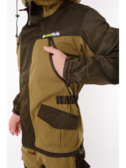 фото Демисезонный костюм для охоты и рыбалки ONERUS "Горный -5" (Палатка, св. хаки) Флис подклад
