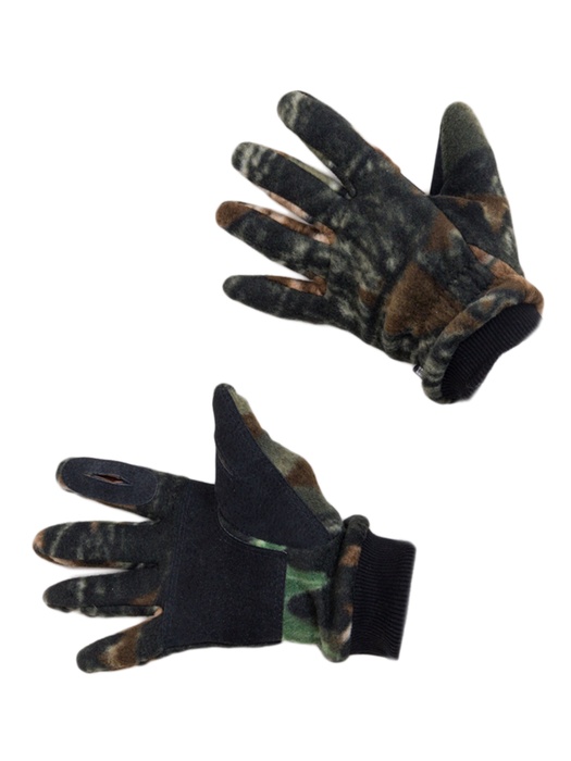 фото Перчатки Охотника с кожаными накладками (Флис, Темный лес) Holster (370257507)