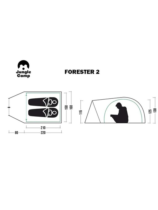 фото Палатка двухместная JUNGLE CAMP Forester 2