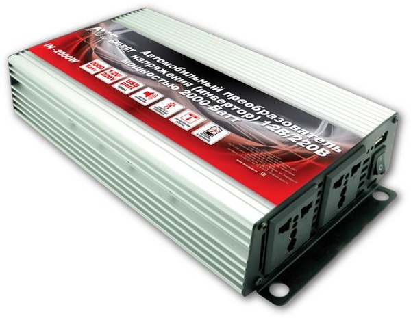 

Преобразователь напряжения 12-220 AVS Energy 12/220V IN-2000W