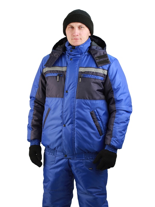 фото  Зимний костюм для работы URSUS "Стим-Ямал" васильковый с синим (Оксфорд) -25°C