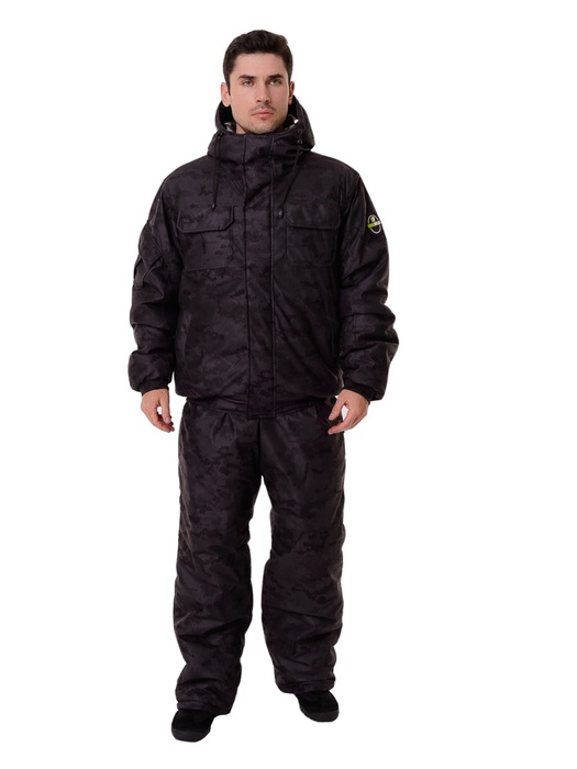 фото Зимний костюм для охоты и рыбалки ONERUS Патриот -45 (Алова, Черный) Полукомбинезон