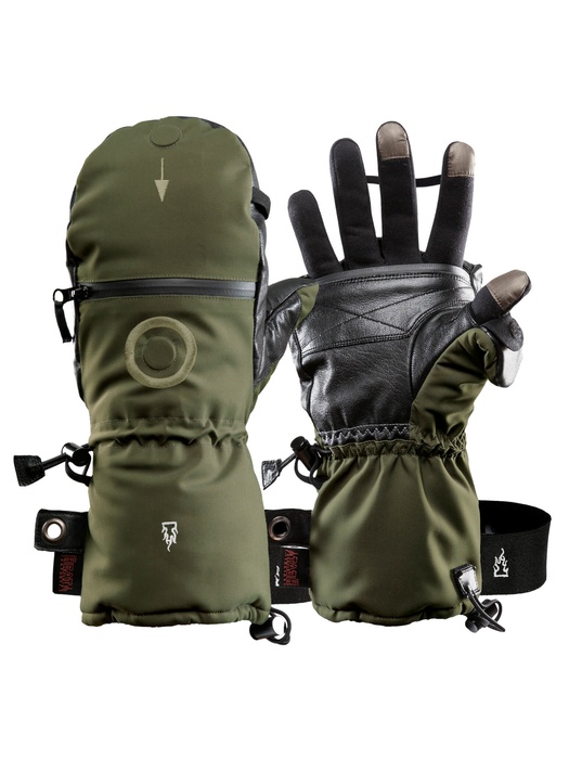 фото Тактические зимние перчатки-рукавицы HEAT 3 SMART Forest Green