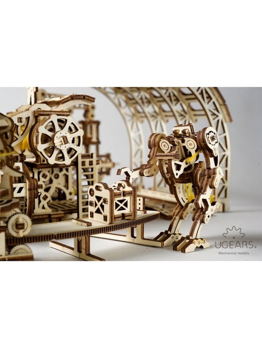 фото 3D деревянный конструктор UGEARS Фабрика роботов