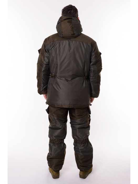 фото Зимний костюм для охоты и рыбалки ONERUS "Горный -45" (Таслан, темный хаки) Полукомбинезон