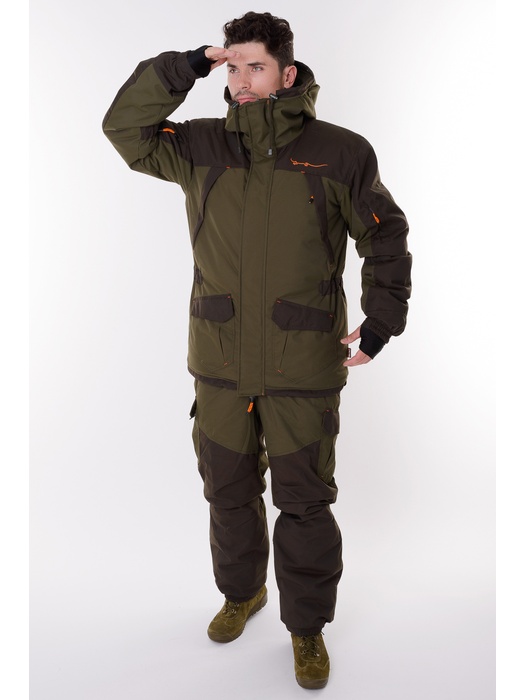 фото Зимний костюм для рыбалки и охоты TRITON Горка -40 (Таслан, хаки) Полукомбинезон