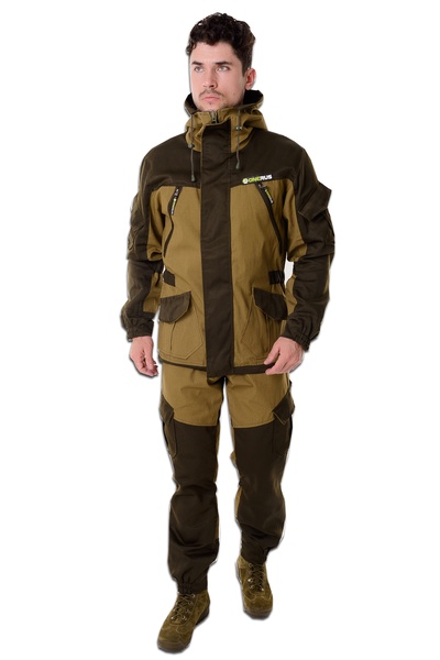 Демисезонный костюм для охоты и рыбалки ONERUS Горный -5 (Палатка, св. хаки) Флис подклад - фото 1
