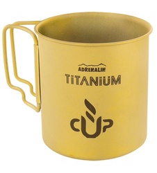 фото Титановая кружка со складными ручками Adrenalin Titanium Cup Yellow