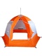 фото Палатка для зимней рыбалки "Зонт" Пингвин 4 (1-сл) бело-оранжевая