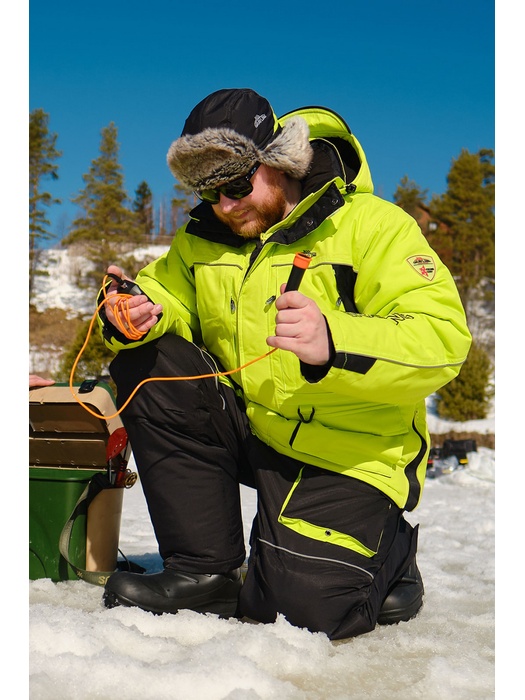 фото Зимний костюм для рыбалки «Селигер 2020» (кошачий глаз, лайм-черный) GRAYLING