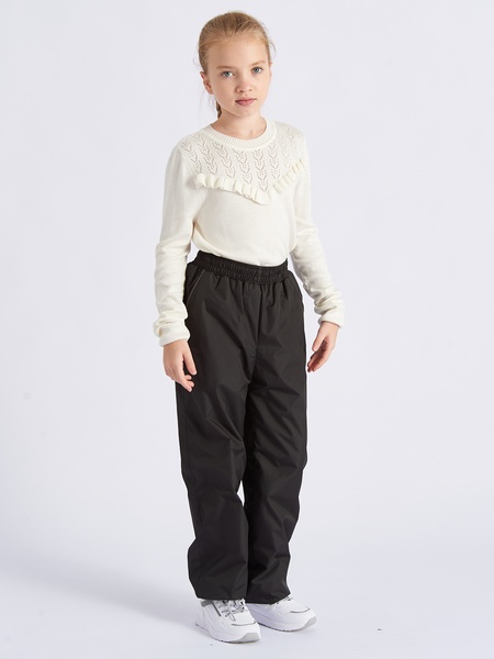 Подростковые утепленные осенние брюки для девочек KATRAN Young (дюспо, черный) - фото 3