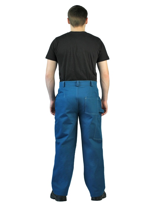 фото Костюм мужской "Актуал" летний с брюками бирюзовый с серо-голубым 100% хлопок 
